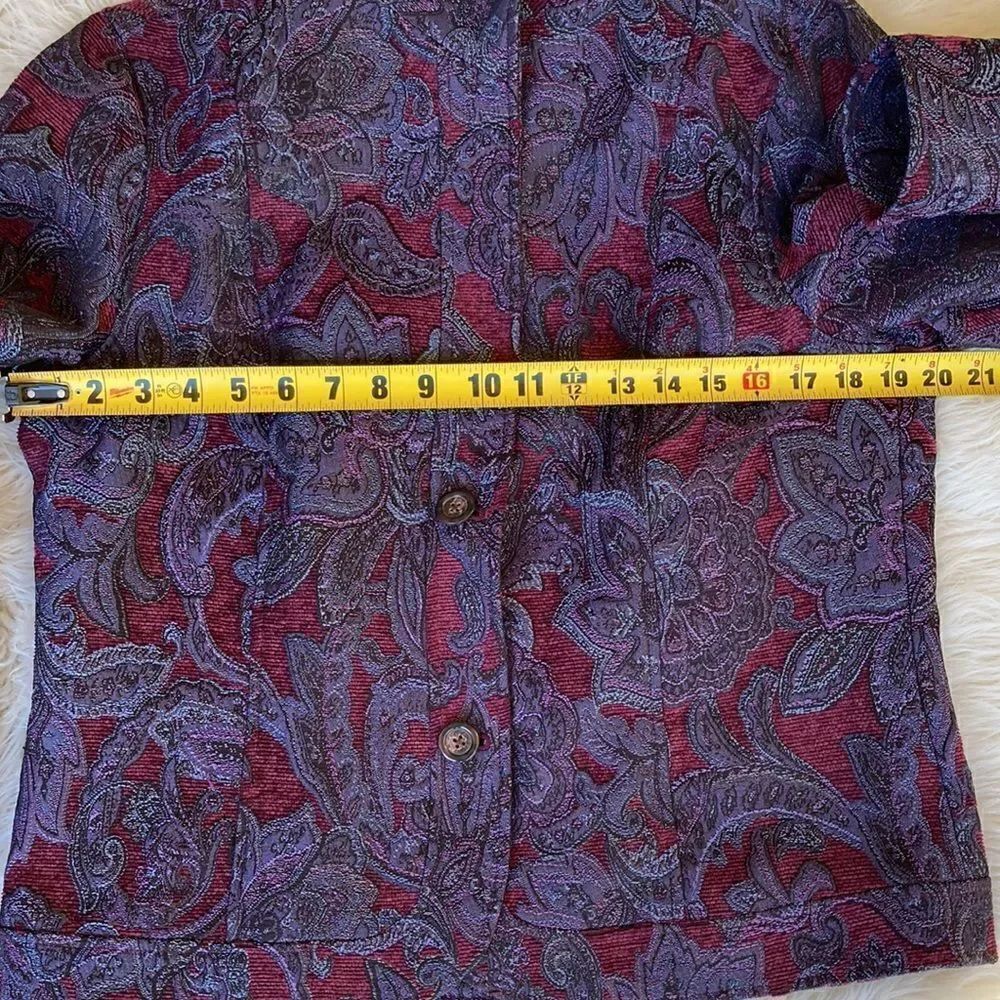 Coldwater Creek Floral Textured Fully Lined Blazer Jacket - Picture 9 of 11